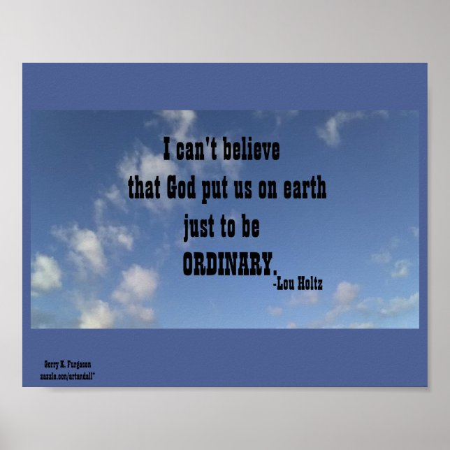 I CAN'T BELIEVE LOU HOLTZ POSTER (Front)