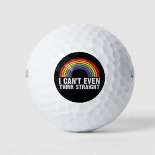 I Can't Even Think Straight LGBTQ Pride Month  Golf Balls