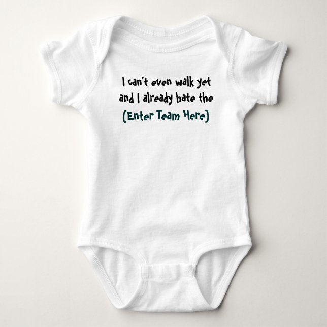 I can't even walk yet baby bodysuit (Front)