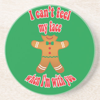 I can't feel my face - funny Christmas gingerbread Coaster