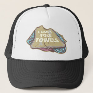 I can't fold towels funny laundry day trucker hat