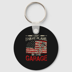 I Cant Have Plans Garage-shirt Men Funny Mechanic  Key Ring