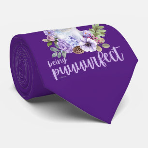 I CAN'T HELP BEING PUUURFECT funny cute cat gift Tie