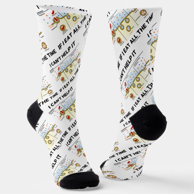 I Can't Help It If I Eat All The Time Endocytosis Socks (Angled)