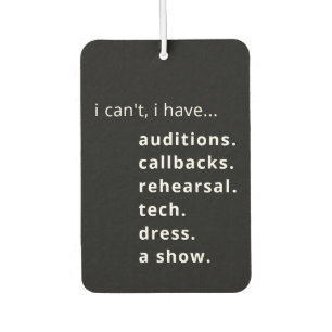 I can't, I have...  Car Air Freshener