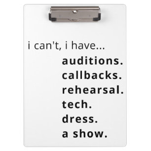 I can't, I have... clipboard
