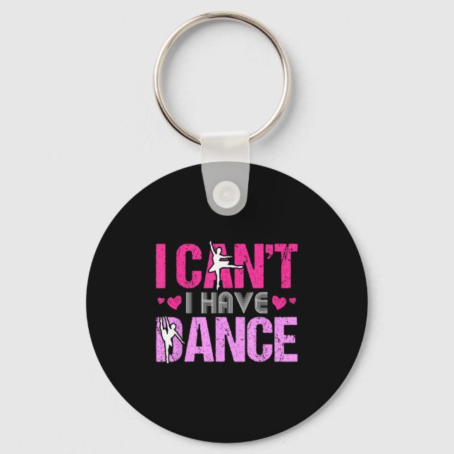 I Can't I Have Dance Girls Dancing Heart Love Ball Key Ring (Front)
