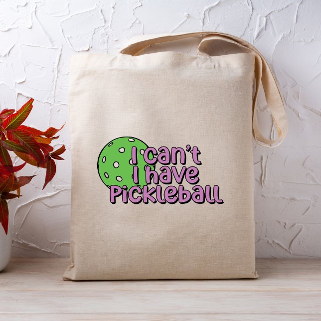 I can't, I have pickleball | Purple and Green Tote Bag (Creator Uploaded)
