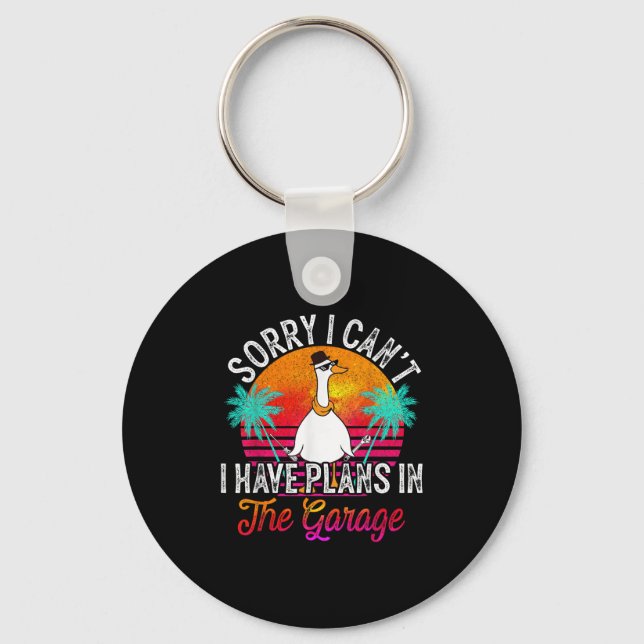 I Cant I Have Plans In The Garage Fathers Day Car  Key Ring (Front)