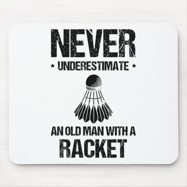 I Can't I Have To Play Badminton Player Shuttle  Mouse Mat (Front)