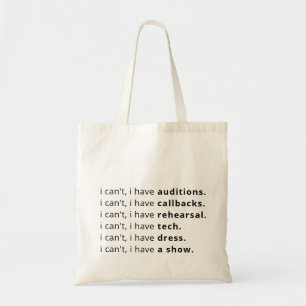 I can't, I have... tote bag