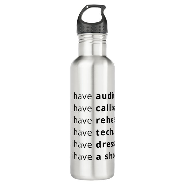 I can't, I have... water bottle (Front)