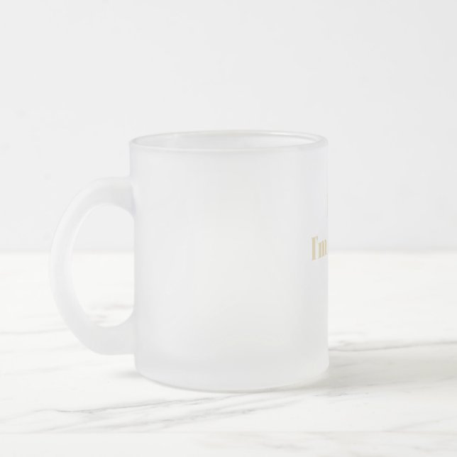 I Can't, I'm In Crna School Frosted Glass Coffee Mug (Left)