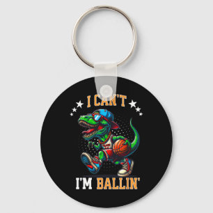 I Can't I'm Lling Sketll Dinosaur T Rex Boys Kids  Key Ring