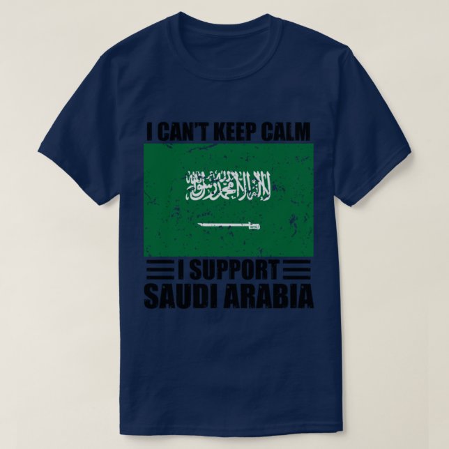 I cant keep calm I support saudi arabia Football W T-Shirt (Design Front)
