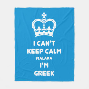 I can't keep calm Malaka ... Fleece Blanket