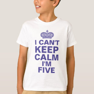 I can't keep calm personalised birthday boy blue T-Shirt