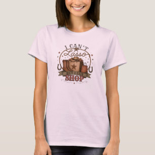 I Can't Lasso But I Can Shop Western Design T-Shirt