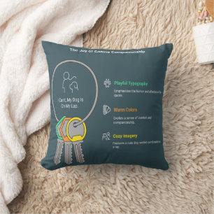 I Can't My Dog Is On My Lap Funny Pup Lover Art Cushion
