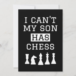i cant my son has chess funny chess mom dad holiday card
