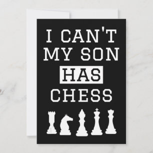 i cant my son has chess funny chess mum dad thank you card