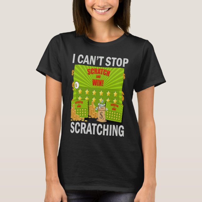 I Can't Stop Scratching Men Women  Bingo T-Shirt (Front)
