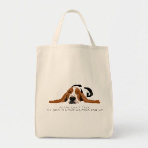 I can't talk Basset hound Tote Bag