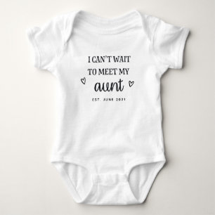 I can't wait to meet my aunt baby bodysuit