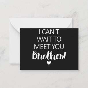 I Cant Wait To Meet You Brother Pregnancy Announce Card