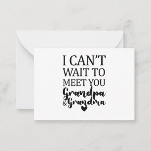 I Can't Wait To Meet You Grandpa And Grandma Card