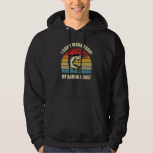 I can't work today my arm is in a cast for Fisherm Hoodie
