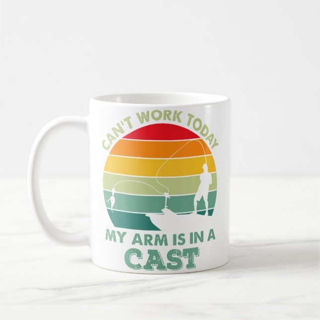 I Can'T Work Today My Arm Is In A Cast Men'S Coffee Mug (Left)