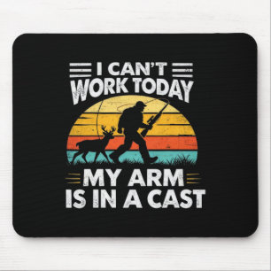 I Cant Work Today My Arm Is In A Cast Vintage _1  Mouse Mat