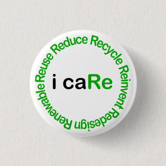 I Care 3 Cm Round Badge