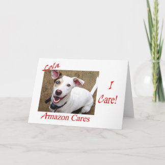 "I Care!" about Lola and Amazon Cares Card