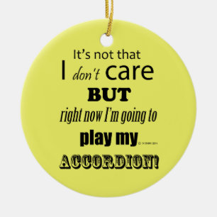 I Care Accordion Ceramic Tree Decoration