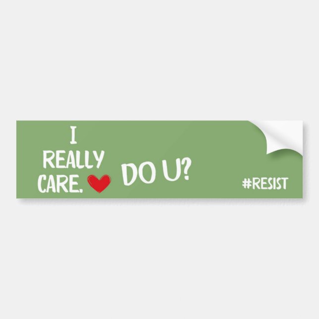 I Care Bumper Sticker (Front)