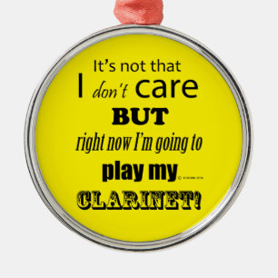 I Care Clarinet Metal Tree Decoration
