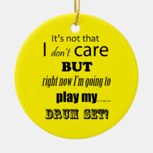 I Care Drum Set Ceramic Tree Decoration