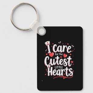 I Care For The Cutest Little Hearts Paediatrics Nu Key Ring