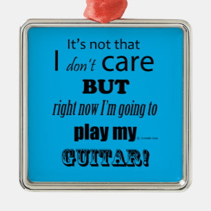I Care Guitar Metal Tree Decoration