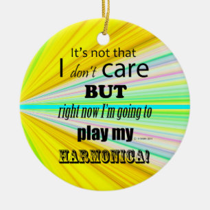I Care Harmonica Ceramic Tree Decoration