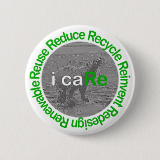 i caRe Polar Bear 6 Cm Round Badge