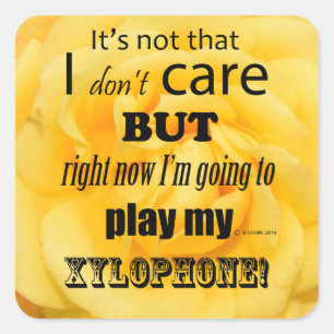 I Care Xylophone Square Sticker