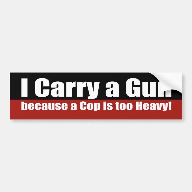 I Carry a gun Bumper Sticker (Front)