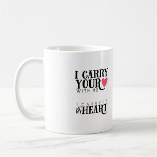 i carry your heart with me   pink heart coffee mug