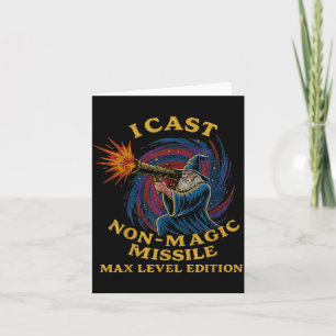 I Cast Non-magic Missile Funny Wizard Parody Meme Card