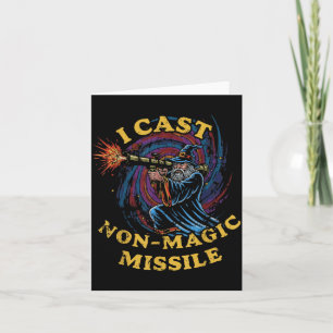 I Cast Non-magic Missile Funny Wizard Parody Meme Card
