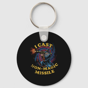 I Cast Non-magic Missile Funny Wizard Parody Meme Key Ring