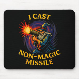 I Cast Non-magic Missile Funny Wizard Parody Meme Mouse Mat